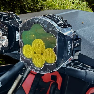 Optional protection for especially for off-road use. Highly durable hard-coated polycarbonate offers excellent impact resistance and strength with a clear, glass-like transparency. Provides protection against rocks, debris, mud, dust, and other hazards that could potentially damage or scratch your lights. Designed for easy snap-on installation and removal. A snug fit to the light assembly without diminishing illumination. Compatible with Custom Dynamics’ 709274 and other universal Shark Demon® 2 Off-Road Auxiliary LED Lights. For off road use only. 