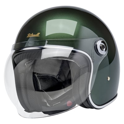 More than a Bonanza but less than a Gringo S, Tahoe is the first Biltwell open-face helmet engineered to meet both US DOT and ECE R22.06 safety standards. It features robust yet lightweight construction and an integrated bubble shield that’s scratch resistant and CE certified for day and night-time riding. In other words, the perfect helmet for a short spin to In-n-Out, or a great second lid when time and miles don’t require suiting up for bigger adventures.
• Injection-molded ABS outer shell is lightweight and highly resistant to impacts
• Built-in hinged bubble shield is scratch resistant and CE certified for day and night-time riding
• EPS internal safety shell absorbs and dissipates impact energy without compromising comfort
• Chin strap features brushed fleece Lycra touchpoints for comfort
• D-ring retention system with red quick-release pull tab for speedy removal
• Removable/replaceable comfort liner and cheek pads
• ECE R22.06 certified