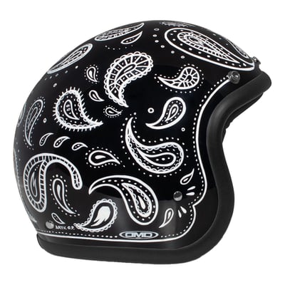 Embrace the fusion of classic style and modern functionality with the DMD Retro helmet, a nod to the iconic 70's design. This helmet isn't just a protective gear but a statement piece, crafted for those who dare to stand out. With its ECE 22.06 approved fiberglass shell available in three sizes, it offers a snug fit. The helmet is bluetooth ready, features integrated snaps for visors, and boasts a luxurious, washable lining with Velcro for a custom fit. Secured with a padded chin strap and a reliable Double D-ring closure, this helmet is the perfect blend of vintage charm and contemporary comfort.