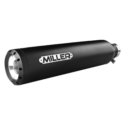Slip-Ons black, Endcap Standard black.
Rediscover your Harley Davidson Sportster with the MILLER Silverado a powerful slip-on muffler made from high-grade stainless steel. This exhaust not only delivers a rich, deep chopper sound but also features a slim, striking design that visually enhances your bike.


Thanks to the approval with engraved certification number, the Silverado is fully street-legal for all  Sportster models from model year 1986.

Note: The official CH certificate (DTC/FAKT) for Switzerland can be ordered separately with MCS# 719965 (extra charge).
For ordering the certificate, please have the information from the Swiss vehicle license ready.
