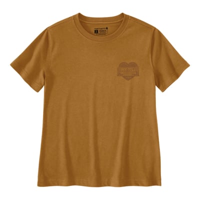 For days when comfort is key, this fitted Carhartt t-shirt delivers. Made from soft, breathable ribbed jersey with TENCEL™ fibers, it features a classic rib-knit crew neck and a clean Carhartt label at the hem - simple, dependable, and built for everyday wear.

• Relaxed Fit
• 5 oz/yd² - 170 gsm
• Lightweight Jersey
• Rib knit crew neck
• Carhartt Heart graphic on left-chest and back
• Carhartt label sewn on hem
• Woven
• 60% Cotton/40% Polyester