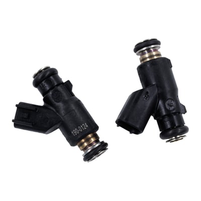 S&S fuel injectors offer high quality and excellent value high performance fuel injectors for Harley Davidson® V-Twin engines. Each injector is individually tested and flow-matched dynamically to within ±1% of listed specifications. 
- Optimized spray pattern for each application 
- Sold in sets of 2 injectors 
- Each injector is dynamically flow tested 
- Exact OEM style fitment 
- For OEM replacement to high performance applications depending on state of engine tune. 
Note: Fuel injectors must be able to provide the flow required for the maximum horsepower the engine is capable of producing. Too small injector may cause the engine to run lean, which may cause engine damage. A too large fuel injector will not improve horsepower or torque but may provide issues with idling, running rich, tuning and possible engine or catalytic converter damage. 