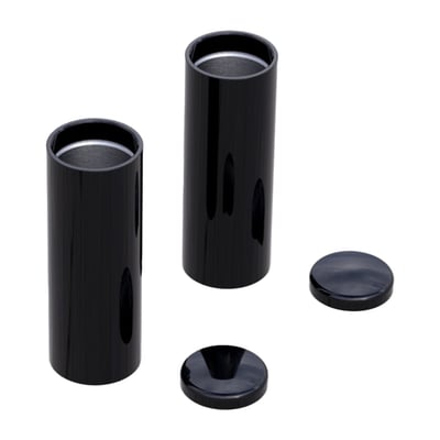 4-piece kit, (2x caps fork plugs, 2x stand pipe cover above) CNC machined. Black coated