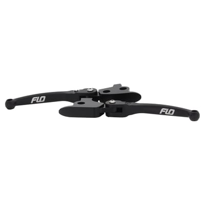 Black powder coated finish. With standard overall lever length.
Riders are not identical and reaching the clutch and brake lever comfortably is more important than you might think. For obvious reasons but also for the overall ergonomical feel of your bike. These levers are on the fly adjustable so with or without thick gloves, you'll all ways be riding 'In The Zone'. Compatible with OEM components.
- Powder coated finish
- On the go adjustable lever reach
- CNC machined from 6061 aluminum
- Manufactured to tight tolerances to specifically fit O.E.M. perch
- Includes new anti-rattle clip and pivot bushings
- Quality hardware throughout the design
- With laser engraved FLO logo
- Includes installation instructions
