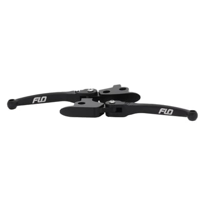 Black powder coated finish. With standard overall lever length.
Riders are not identical and reaching the clutch and brake lever comfortably is more important than you might think. For obvious reasons but also for the overall ergonomical feel of your bike. These levers are on the fly adjustable so with or without thick gloves, you'll all ways be riding 'In The Zone'. Compatible with OEM components.
- Powder coated finish
- On the go adjustable lever reach
- CNC machined from 6061 aluminum
- Manufactured to tight tolerances to specifically fit O.E.M. perch
- Includes new anti-rattle clip and pivot bushings
- Quality hardware throughout the design
- With laser engraved FLO logo
- Includes installation instructions
