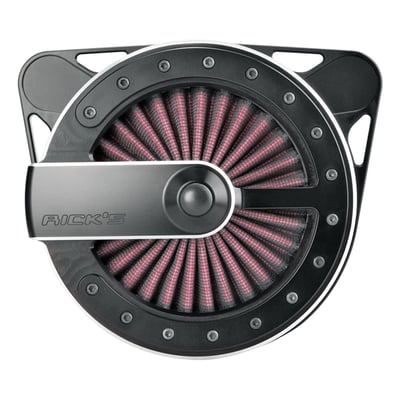 CNC machined aluminium cover for Rick's Good Guys 2 Basic Built airfilter kit. Simply select the Good Guys 2 Basic Built airfilter kit that matches your bike, then choose your preferred air filter cover design, and combine both options as desired.
Black anodized.