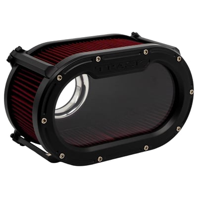 The Trask Big Papi High Flow Air Cleaner brings proven high-volume airflow performance to the latest Gen 2 Milwaukee-Eight engine platform. Its high-capacity filter and internal velocity stack increase intake efficiency, improving throttle response and overall performance without sacrificing the signature Big Papi style.

A billet aluminum backing plate with an integrated breather recirculation system ensures a clean and effective stock replacement with no external hoses or clutter. Engineered with precision and validated on the dyno, this intake delivers real, measurable gains for modern M8 powerplants. Rain sock included.

 