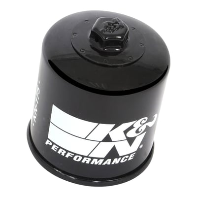 K&N Powersports Oil Filters contain a modern synthetic filter media, designed for ultimate flow with less pressure drop, yet engineered for outstanding filtration. This K&N powersports 'spin-on' oil filter features a heavy-duty metal canister, a double-rolled base plate, pre-lubed base seal and is zinc coated to protect from contamination.