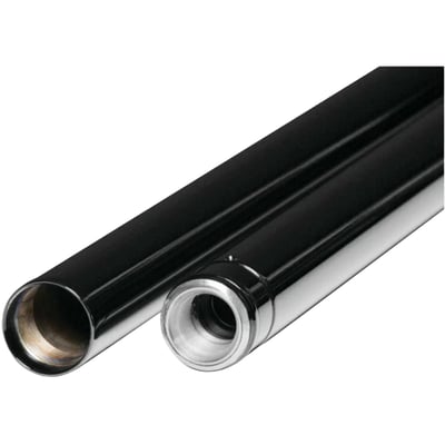 25 3/4" overall length. DLC Black fork tubes with a gloss finish. USA manufactured, top quality and precision machined to stock specifications for a perfect fit.
