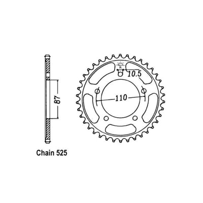 JT Steel rear sprockets are manufactured using Japanese C49 high carbon steel. Designed to minimise weight and maximise strength. Accurately machined to achieve balance and a perfect fit and chain alignment