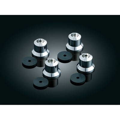 You asked, they listened! Kuryakyn now offers a riser kit to raise their Goldwing GL1800 luggage racks (PN 8083722 or 569458) by 5/8 of an inch to provide a larger diameter footprint and aid cleaning. Installation reuses stock mounting holes if already equipped with a luggage rack.