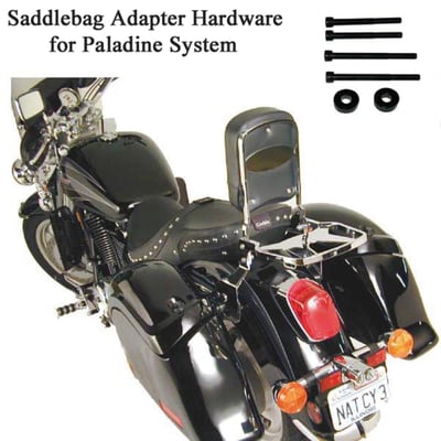 Extra Long Mounting Bolts and Bushings to be used in addition to the 8080657 Paladin® Mount Kit. This kit will enable you to use the Cruiseliner™ Saddlebags with the Paladin® Integrated Back Rest/Luggage Rack System.