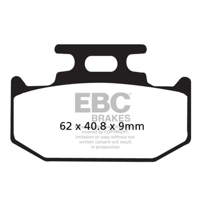 EBC Brakes Carbon X or TT brake pads are suitable for either street or off road use. They are created from impregnated hybrid carbon to give medium lifetime and a cool disc braking temperature. 
Although the Carbon X or TT Brakes will not outlast a sintered copper brake pad it has the unique benefit of lower heat generation and transfer.
