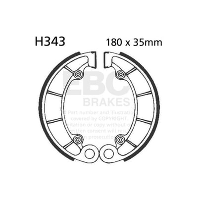 EBC plain brake shoes are made using high-pressure die cast aluminium platforms with bonded brake linings. They are radius ground, edge trimmed and also feature lead in & lead out chamfers at lining ends and original equipment style brake shoe springs.