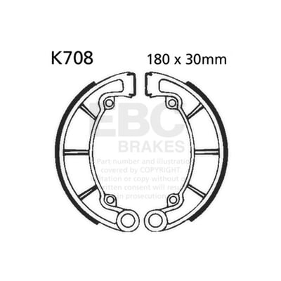 EBC plain brake shoes are made using high-pressure die cast aluminium platforms with bonded brake linings. They are radius ground, edge trimmed and also feature lead in & lead out chamfers at lining ends and original equipment style brake shoe springs.