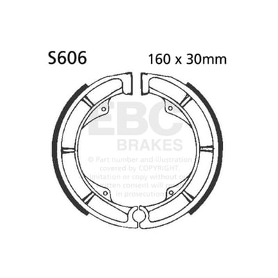 EBC plain brake shoes are made using high-pressure die cast aluminium platforms with bonded brake linings. They are radius ground, edge trimmed and also feature lead in & lead out chamfers at lining ends and original equipment style brake shoe springs.