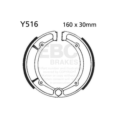 EBC plain brake shoes are made using high-pressure die cast aluminium platforms with bonded brake linings. They are radius ground, edge trimmed and also feature lead in & lead out chamfers at lining ends and original equipment style brake shoe springs.