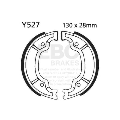 EBC plain brake shoes are made using high-pressure die cast aluminium platforms with bonded brake linings. They are radius ground, edge trimmed and also feature lead in & lead out chamfers at lining ends and original equipment style brake shoe springs.