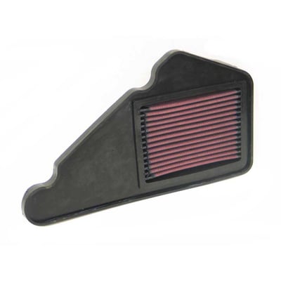 K&N filters are designed to achieve high, virtually unrestricted air flow while maintaining filtration levels critical to ensure long engine life. These high quality K&N air filters are reusable and washable, and they fit many air cleaners as stock replacement. The elements are designed with a ribbed surface that will give you up to 50% more filter area than a regular replacement filter, dramatically increasing air flow.  
- Designed to provide increased horsepower and acceleration. 
- Pleated cotton media provides a large filtration area offering low restriction and long service intervals. 
- Multi-layers of woven cotton gauze media offers excellent filtration. 
- Fits directly into OEM Airbox with application specific Sealing Bead ensuring a precise fit. 
- No fuel management modification are normally required to obtain increased performance. 
- Washable and reusable
