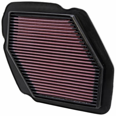 K&N filters are designed to achieve high, virtually unrestricted air flow while maintaining filtration levels critical to ensure long engine life. These high quality K&N air filters are reusable and washable, and they fit many air cleaners as stock replacement. The elements are designed with a ribbed surface that will give you up to 50% more filter area than a regular replacement filter, dramatically increasing air flow.  
- Designed to provide increased horsepower and acceleration. 
- Pleated cotton media provides a large filtration area offering low restriction and long service intervals. 
- Multi-layers of woven cotton gauze media offers excellent filtration. 
- Fits directly into OEM Airbox with application specific Sealing Bead ensuring a precise fit. 
- No fuel management modification are normally required to obtain increased performance. 
- Washable and reusable

