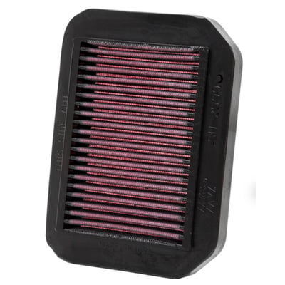 K&N filters are designed to achieve high, virtually unrestricted air flow while maintaining filtration levels critical to ensure long engine life. These high quality K&N air filters are reusable and washable, and they fit many air cleaners as stock replacement. The elements are designed with a ribbed surface that will give you up to 50% more filter area than a regular replacement filter, dramatically increasing air flow.  
- Designed to provide increased horsepower and acceleration. 
- Pleated cotton media provides a large filtration area offering low restriction and long service intervals. 
- Multi-layers of woven cotton gauze media offers excellent filtration. 
- Fits directly into OEM Airbox with application specific Sealing Bead ensuring a precise fit. 
- No fuel management modification are normally required to obtain increased performance. 
- Washable and reusable
