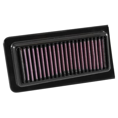 K&N filters are designed to achieve high, virtually unrestricted air flow while maintaining filtration levels critical to ensure long engine life. These high quality K&N air filters are reusable and washable, and they fit many air cleaners as stock replacement. The elements are designed with a ribbed surface that will give you up to 50% more filter area than a regular replacement filter, dramatically increasing air flow.  
- Designed to provide increased horsepower and acceleration. 
- Pleated cotton media provides a large filtration area offering low restriction and long service intervals. 
- Multi-layers of woven cotton gauze media offers excellent filtration. 
- Fits directly into OEM Airbox with application specific Sealing Bead ensuring a precise fit. 
- No fuel management modification are normally required to obtain increased performance. 
- Washable and reusable
