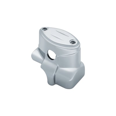 Chrome; Direct replacement for the OEM reservoir cap; Made from quality die-cast aluminum; Two-bolt installation