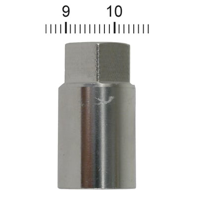 Stainless steel, 7/16-20, high torque style, provides extra clearance for big bore cylinders. Fits Stock bore as well.