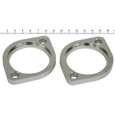 84-03/17-up style. Polished stainless steel. Great resistance against weather influences. 
Note: Exhaust retaining rings are required for installation. These must be ordered separately. 
Note: 84-03/17-up 'Early Style' steel and 04-17 'Late Style' plain aluminum exhaust flanges are interchangeable. Late Style flanges are thicker and designed to help prevent bending of the exhaust flange. All will fit all 84-up Big Twin and 86-up XL Sportster models. M8 models are equipped with the 'early style' steel flanges again. 
OEM replacement reference 65328-83, 65328-83A steel flange. 