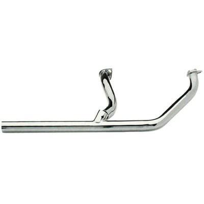 S-pipe. Popular classic conversion. Takes all mufflers with stock 1-3/4" inlet. With hydraulic brake (swing arm frame models). Kick & e-start. Heatshield rear 903656. 
Note: Will not fit 48-57 mechanical brake models (rigid frame models).
Note: Heatshields must be ordered separately when required. When heatshields are not mentioned they are not available.