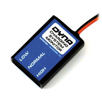 Dimensions: 28mm x 42mm x 12mm. 
3-LED real time info on charging status. 
Have you ever wondered if your charging system is still working during your trip? Tackle the problem before it becomes a nasty surprise. 
- Too high (red), the battery is overcharged due to a faulty regulator 
- Too low (red), the voltage will get low due to a faulty charging system or a failing battery 
- Good (green). 
Dimensions: 28mm x 42mm x 12mm.