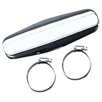 Custom smooth steel heatshield. For 1-3/4" diameter pipes. Incl. mounting clamps.