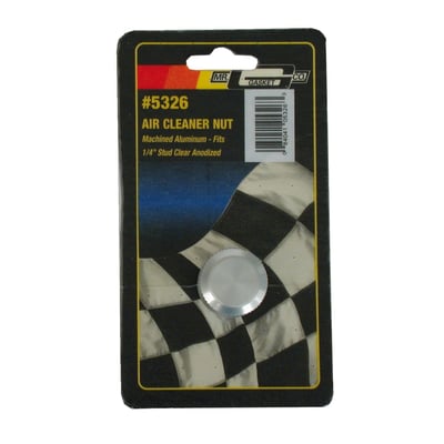 1/4-20 threaded. Plain knurled billet aluminum. 3/4" heigh and 1" diameter.