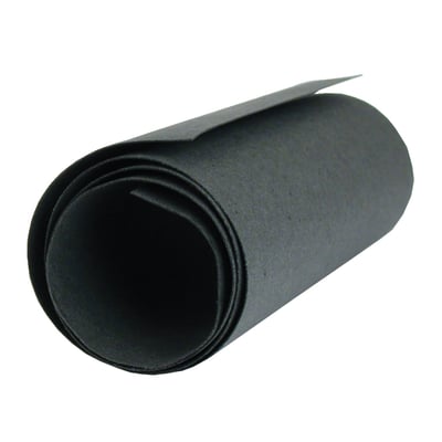 1/32" (0.8mm) thick on a 9" x 36" (23cm x 91.5cm) roll. 
Compatible with temperatures up to Up to 350°F (176°C). 
Fiber is easy to bend, chemically treated and resistant to oil, gasoline and water. For use on transmission side covers etc.
