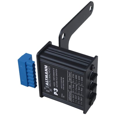 With Softail style coil mount. Compatible with stock crank sensor & coil. Three control knobs allow 4 settings for each range; maximum advance, advance curves and rev-limiter in 5750, 6000, 6250 and 6500 RPM. On stock motorcycles the ECU unit does not need to be removed, this way the ignition will work with the stock immobilizer and the ECU will only control the stock electronic speedo. On CAN-bus (HD-LAN) models the kill switch and tachometer (RPM) will not work. Will also work on fuel injected Evo models and 08-10 Buell XB (which have a crank sensors). Used on H-D engines to install an advanced, fully adjustable and dependable ignition system. Super simple to set-up, easier than a points ignition! Perfect for any stock to performance application and absolutely brilliant to get an engine running when converting from injection to carburetor. Adjustments can be done with engine off or running. Custom bikes require nothing else than the Atmann ignition, and the bike will run. No computer required. Suitable to provide best timing for maximum power for all engine capacities and tuning levels, including stock. Perfect idle at 900RPM or even at 350RPM, what ever your preference. Complete with instruction manual. Dimensions are 6x7x3cm, smaller than a pack of cigarettes.