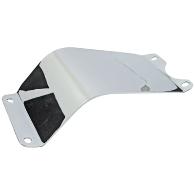 Steel construction. 
Engine protector that guards the underside of your crankcase from rocks or sidewalks. 
Bolt-on installation. 
OEM replacement reference 24490-36 (404-36). 
Note: OEM style is 'ribbed'