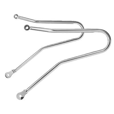 These are called AC Pannier rails, luggage rails or saddlebag supports and used when installing saddlebags. Manufactured from 16mm diameter grade 304 stainless steel tubing with a 1.25mm wall thickness. Welds are smooth for a detailed professional finish.