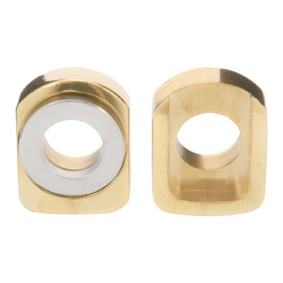 Hot forging is used to produce a high quality precision products that do not have typical CNC machined looks.  This chain tensioner set is produced using an old time manufacturing process, perfectly matching Triumph in more ways than one. For true individuality they were hand polished to reveal the facets of the forging process. Includes a high grade 304 stainless bolt.