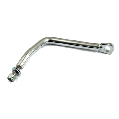 Chrome plated steel.
Used in combination with rigid frames (no rear suspension).
Oil filter mounting bracket to allow installation of the vintage Panhead style oil filter kit, like MCS 900270.
OEM replacement reference 63860-50