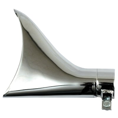 Fits 1-3/4" pipes. Use a 1-7/8" diameter clamp to mount. No baffle.