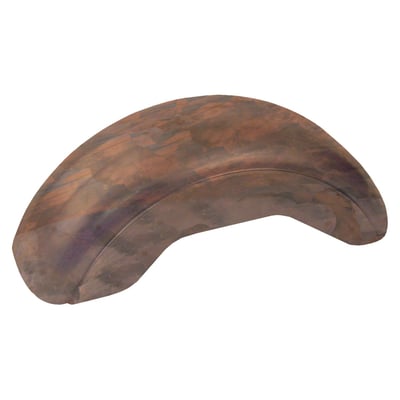 The raw material from which this fender was cut has a 39cm radius (78cm diameter).
Check the tire radius of your specific tire for a fitment pre-check, allowing a no worries build.
This fender is designed for use with 14" to 18" diameter tires, allowing 5-8cm for suspension travel.
A special heat process is applied to each and every BK fender, after the welding process, to eliminate deformation and stress within the metal itself. Stress-free material will help avoid cracking or breaking when exposed to vibrations.
All BK fenders are precision robotic plasma cut from round 'circle shape' 2.0mm thick steel which aids in strength and makes it easier to weld.
Fenders are raw steel, without coating.
Note: All fender widths given are approximate. Widths can vary slightly in the production process. Fender may require finish grinding.