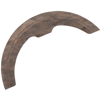 The raw material for this fender comes with a 33cm radius (66cm diameter). 
Check your tire radius for the best possible fit with your specific tire. 
This fender is designed for use with 16" to 18" diameter tires. 
A special heat process is applied to each and every BK fender, after the welding process, to eliminate deformation and stress within the metal itself. Stress-free material will help avoid cracking or breaking when exposed to vibrations.
All BK fenders are precision robotic plasma cut from extra (2.0mm) thick 'circle shape' material which aids in strength and makes it easier to weld. 
Fenders are raw steel, without coating. 
Note: All fender widths given are approximate. Widths can vary slightly in the production process. Requires finish grinding. 