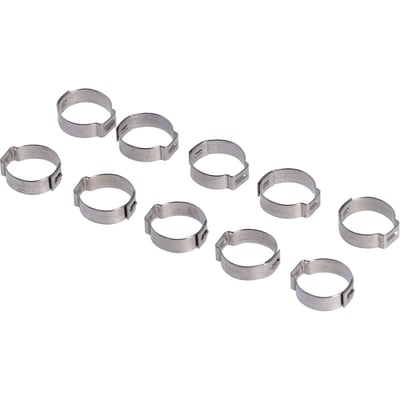 Stock style 'Clamp & Click' type crimp hose clamp.
OEM replacement reference 10157