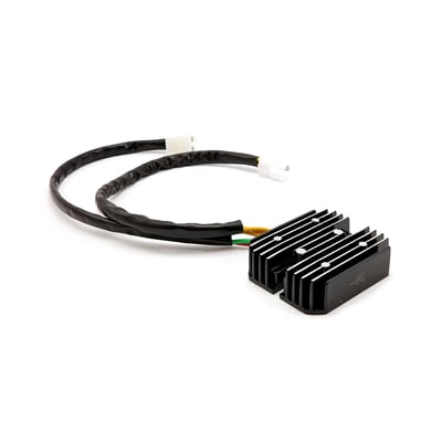 Rick's Motorsport Electrics offers this Lithium Ion compatible rectifier-regulator that is designed with a lower voltage set point to work with lithium ion batteries. It is a direct replacement for Yamaha YX600 Radian street bikes rectifier-regulators with OE# 4X7-81960-A0-00. 