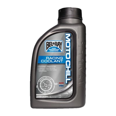 Racing coolant. Blue cooling fluid, non-toxic. Will also meets or exceed specifications for all other liquid cooled vehicles.