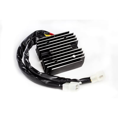 An OEM style Honda rectifier-regulator for CBR600 Hurricane models with OE# 31600-MN4-018. Rick's aftermarket piece is a direct replacement for the stock piece.