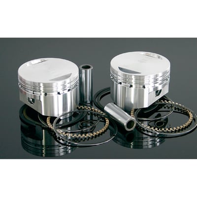 Stock replacement forged piston kit. Stock 8.5:1 compression ratio. Complete with Hastings rings, circlips and wrist pins. 


Note: Will also fit Evo B.T. models equipped with Screamin' Eagle cylinders heads, which will give a higher 9.5:1 compression ratio.