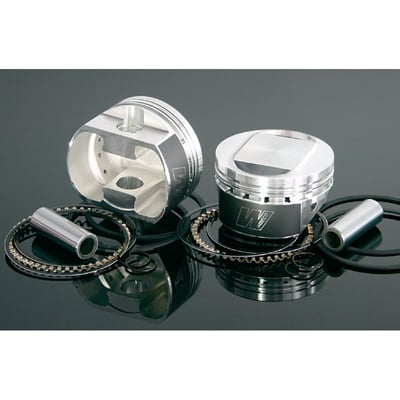 High 10.5:1 compression ratio with forged domed pistons. Includes Hastings rings, wrist pins and circlips.