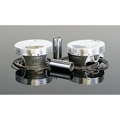 96-103" big bore conversion kit. 10.5:1 compression ratio. Converts the stock 96" Twin Cam to 103" with stock heads. Stock cylinders must be bored from 3 3/4" (3.750") to 3-7/8" (3.875") to accept the 103" big bore pistons. Comes with reversed dome forged pistons, Hasting rings, circlips and wrist pins.