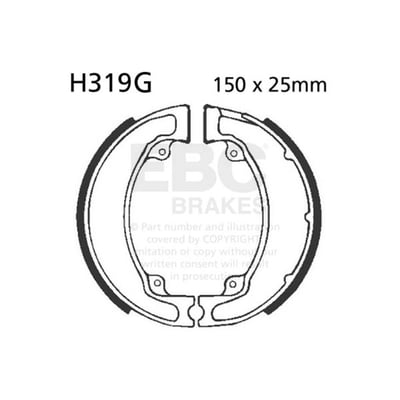 EBC grooved series brake shoes are radius ground and edge trimmed to fit precisely in your brake drum and also feature lead in and lead out chamfers at lining ends and original equipment style brake shoe springs. The multiple angled liner grooves are designed to channel away dirt, dust,water and debris from the braking area to improve braking and extend shoe and drum life.
